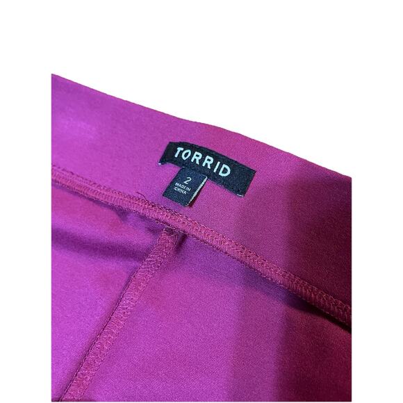 Torrid Skirt Womens 2 2x 18/20 Pull On Fuchsia Pick Pencil Straight Skirt - Picture 3 of 9